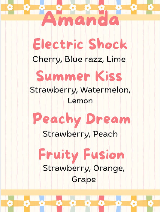 Amanda’s menu